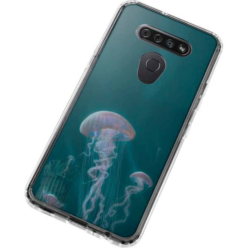 Blue Jellyfish by Vincent Hie LG K51/Q51 Clear Case