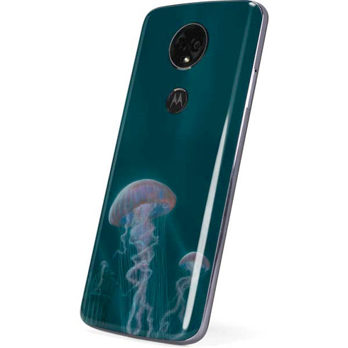 Vincent Hie Blue Jellyfish Moto E5 Plus Skin