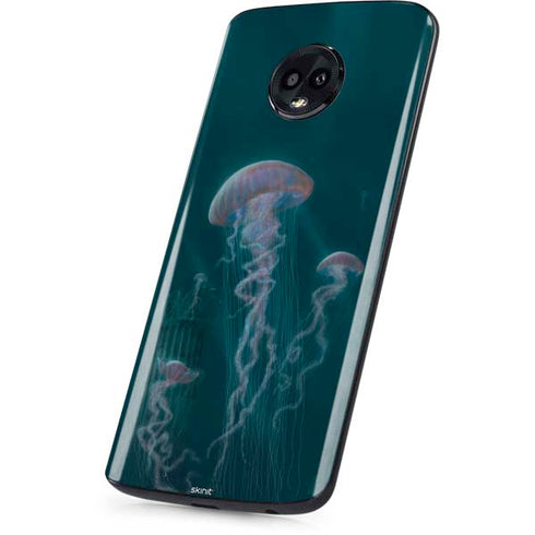 Vincent Hie Blue Jellyfish Moto G6 Skin