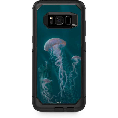 Vincent Hie Blue Jellyfish Otterbox Commuter Galaxy Skin