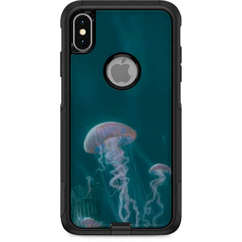 Vincent Hie Blue Jellyfish Otterbox Commuter iPhone Skin