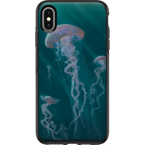 Vincent Hie Blue Jellyfish Otterbox Symmetry iPhone Skin