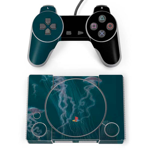 Vincent Hie Blue Jellyfish PlayStation Classic Bundle Skin