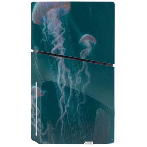 Blue Jellyfish by Vincent Hie PS5 Slim Disk Bundle Skin