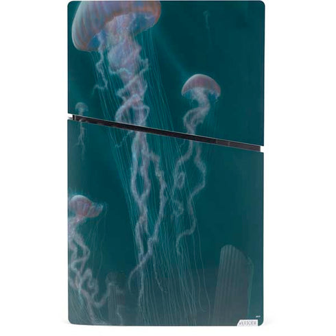 Blue Jellyfish by Vincent Hie PS5 Slim Digital Edition Console Skin