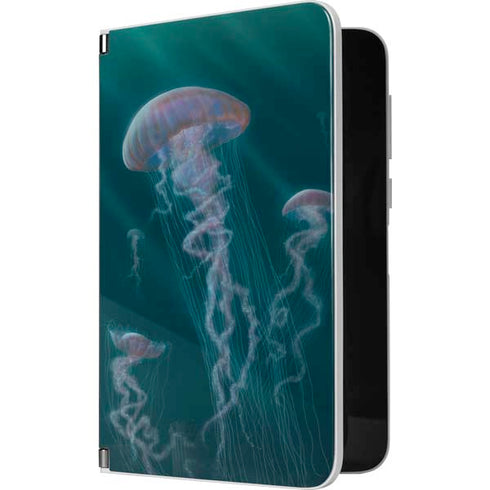 Vincent Hie Blue Jellyfish Surface Duo Skin