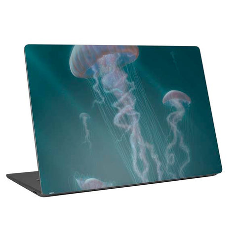 Vincent Hie Blue Jellyfish Universal Laptop 12in (9.8 x 6.8in) Skin