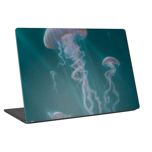 Vincent Hie Blue Jellyfish Universal Laptop 15in (12.2 x 8.8in) Skin