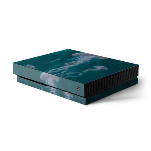 Vincent Hie Blue Jellyfish Xbox One X Console Skin