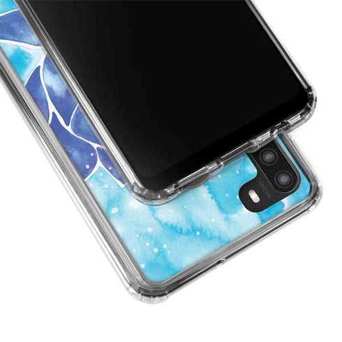 Cat Coq Blue Lotus Galaxy A21 Clear Case