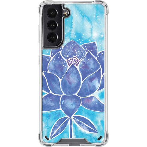 Cat Coq Blue Lotus Galaxy S21 5G Clear Case