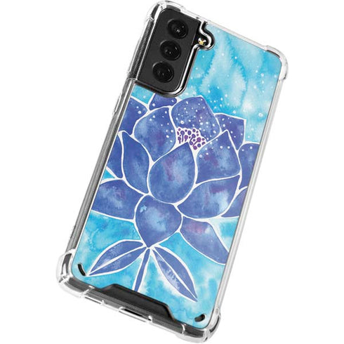 Cat Coq Blue Lotus Galaxy S21 5G Clear Case