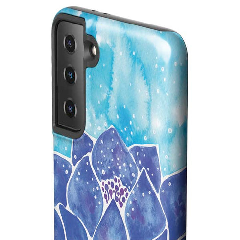 Cat Coq Blue Lotus Galaxy S21 Plus 5G Pro Case