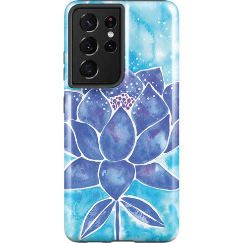 Cat Coq Blue Lotus Galaxy S21 Ultra 5G Pro Case