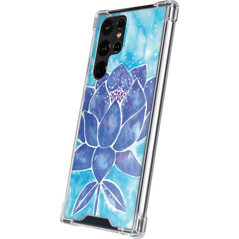 Cat Coq Blue Lotus Galaxy S22 Ultra Clear Case