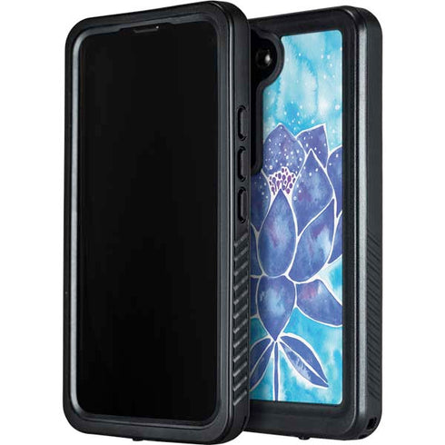 Cat Coq Blue Lotus Galaxy S23 Waterproof Case