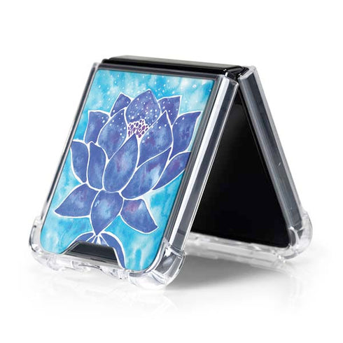 Blue Lotus by Cat Coq Galaxy Z Flip5 5G Clear Case