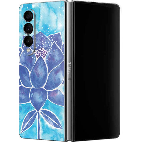 Cat Coq Blue Lotus Galaxy Z Fold4 5G Skin