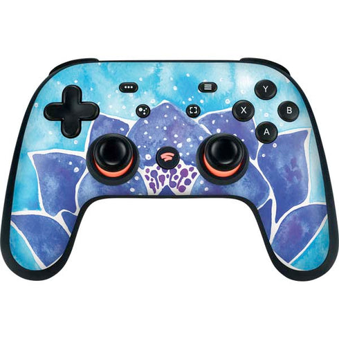 Cat Coq Blue Lotus Google Stadia Controller Skin