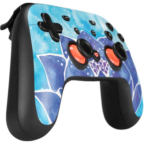 Cat Coq Blue Lotus Google Stadia Controller Skin