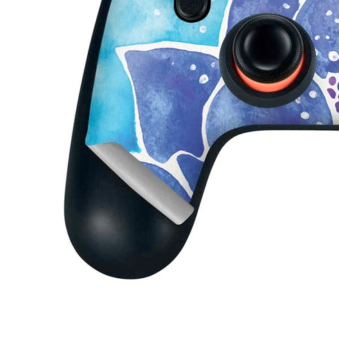 Cat Coq Blue Lotus Google Stadia Controller Skin