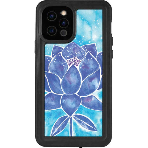 Cat Coq Blue Lotus iPhone 12 Pro Waterproof Case