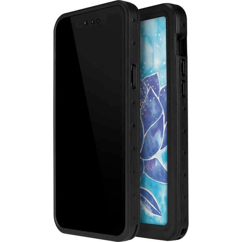 Cat Coq Blue Lotus iPhone 14 Pro Max Waterproof Case