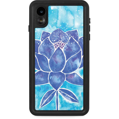 Cat Coq Blue Lotus iPhone XR Waterproof Case