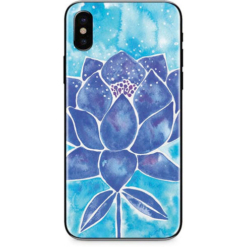 Cat Coq Blue Lotus iPhone XS Skin