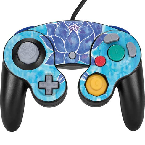 Cat Coq Blue Lotus Nintendo GameCube Controller Skin
