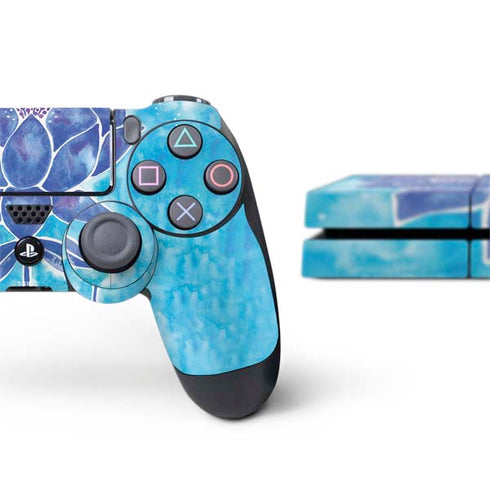 Cat Coq Blue Lotus PS4 Console and Controller Bundle Skin