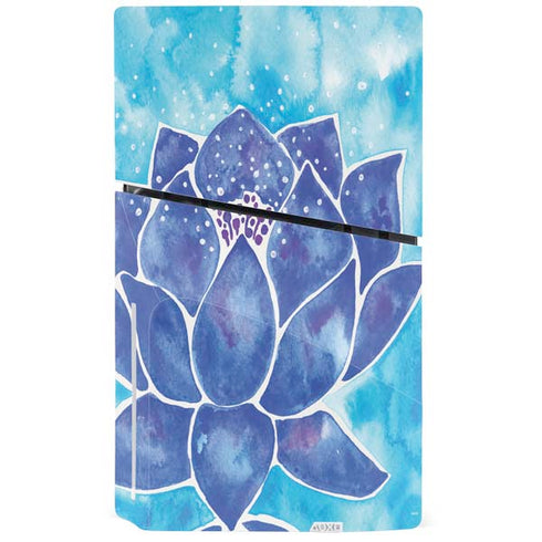 Blue Lotus by Cat Coq PS5 Slim Disk Bundle Skin