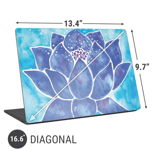 Cat Coq Blue Lotus Universal Laptop 16.6in (13.4 x 9.7in) Skin