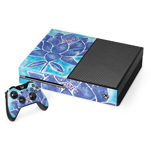 Cat Coq Blue Lotus Xbox One Console and Controller Bundle Skin