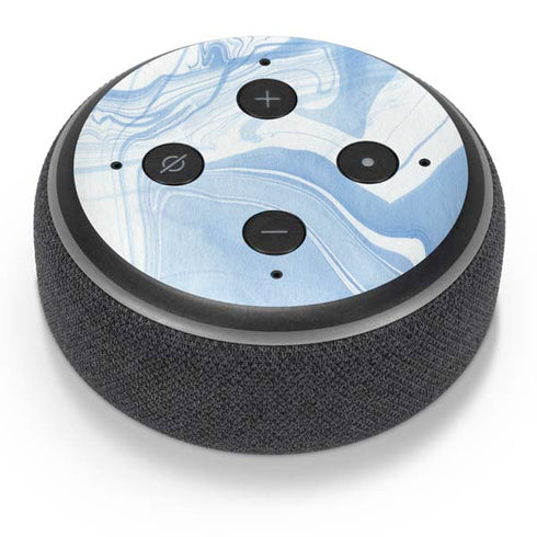 Blue Marbling Amazon Echo Dot Skin