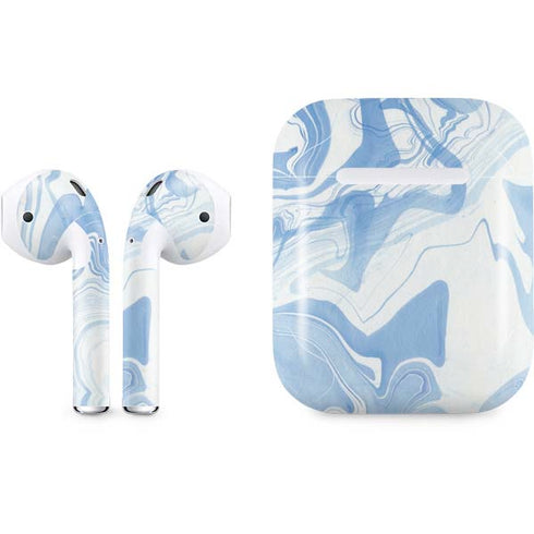 Blue Marbling Apple AirPods Skin
