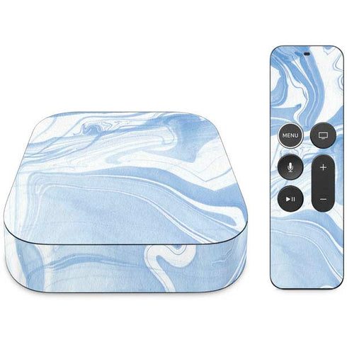 Blue Marbling Apple TV Skin