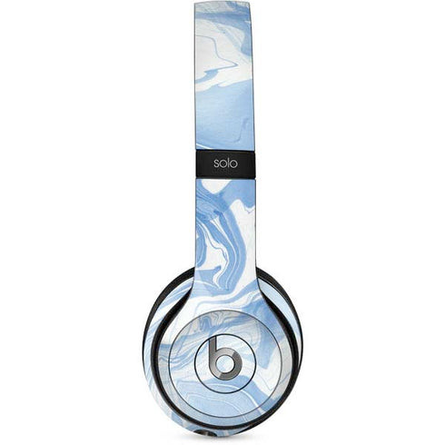 Blue Marbling Beats Solo 2 Wired Skin