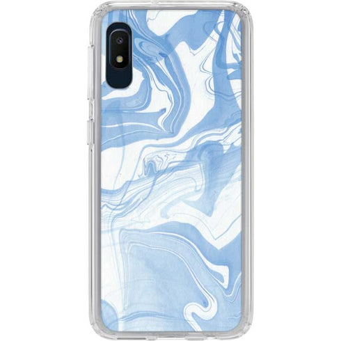 Blue Marbling Galaxy A10e Clear Case