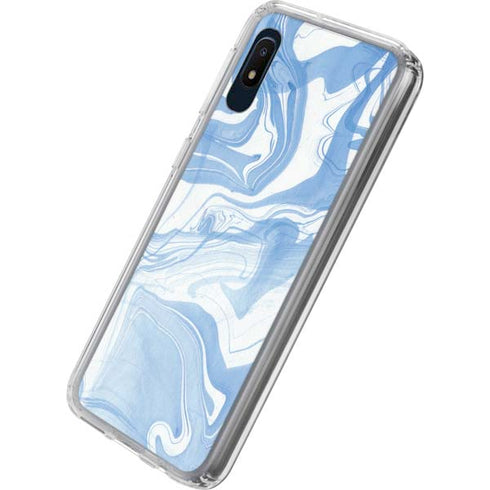 Blue Marbling Galaxy A10e Clear Case