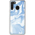 Blue Marbling Galaxy A21 Clear Case