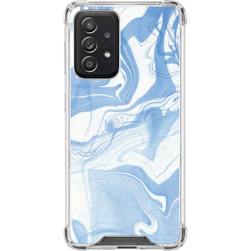 Blue Marbling Galaxy A52 5G Clear Case