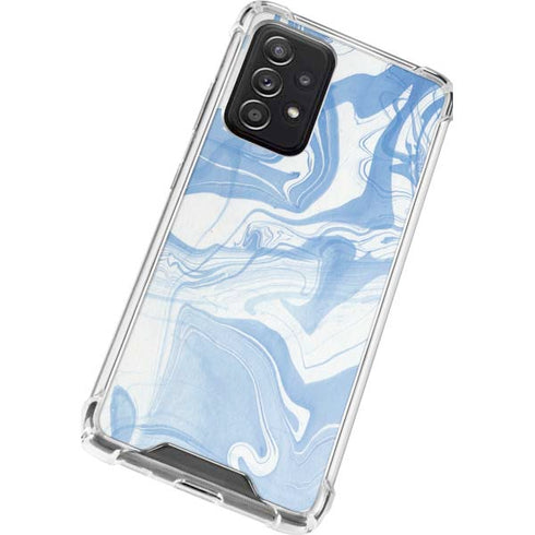 Blue Marbling Galaxy A52 5G Clear Case