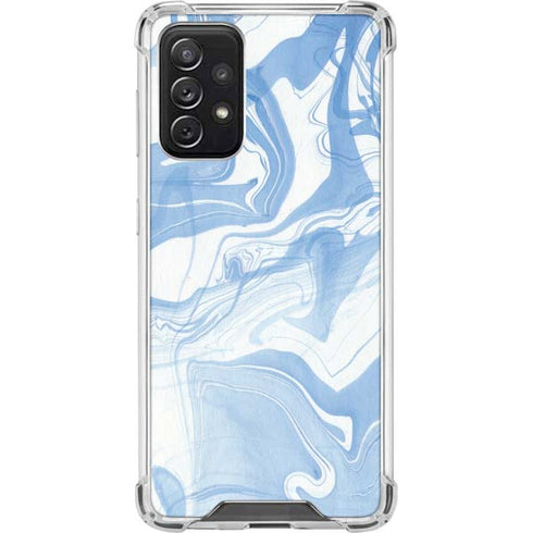 Blue Marbling Galaxy A72 5G Clear Case