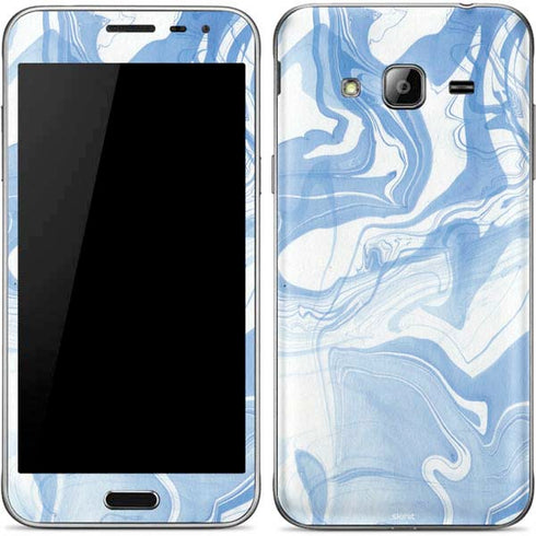 Blue Marbling Galaxy J3 Skin