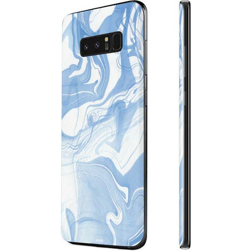 Blue Marbling Galaxy Note 8 Skin