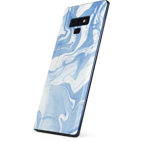 Blue Marbling Galaxy Note 9 Skin