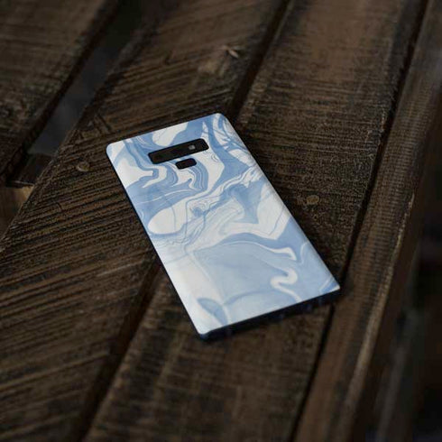 Blue Marbling Galaxy Note 9 Skin