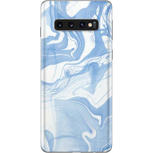 Blue Marbling Galaxy S10 Skin