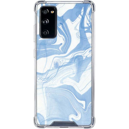 Blue Marbling Galaxy S20 FE Clear Case